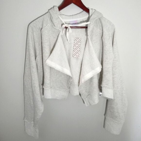 NWT Urban Outfitters Out From Under Koa Open Draped Grey Hoodie Size M - Picture 3 of 6